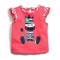 Nursery Rhyme Ruffle Sleeve Baby Girl Tee