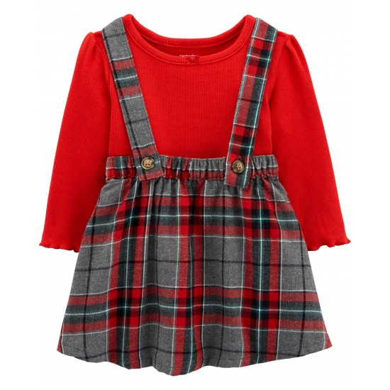 Carter s 2 Piece Bodysuit Plaid Jumper Set Carter s Maysharp Babies Kids Nigeria