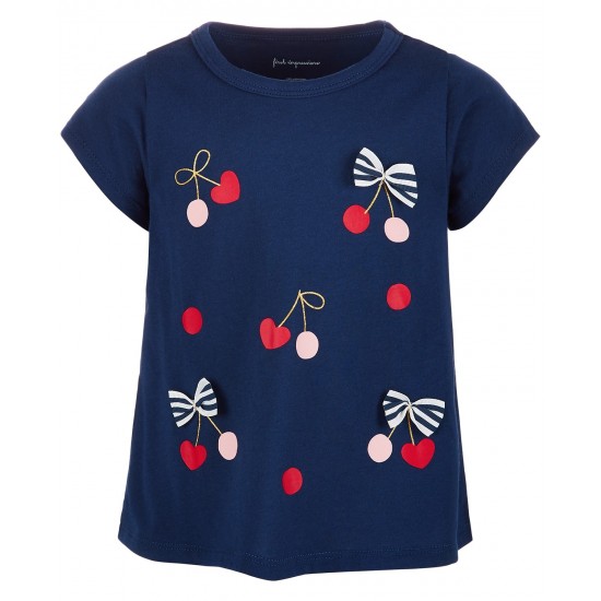 First Impressions Baby Girls Cherry Bows Cotton Top