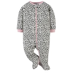  Gerber Baby-Girls' 2-Pack Leopard Sleep 'n Play
