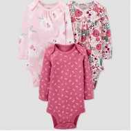 Baby Girls' 3pk Floral Bodysuit  - Just One You