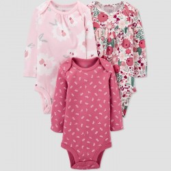 Baby Girls' 3pk Floral Bodysuit  - Just One You