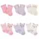 Gerber 6-Pack Baby Girls Bunny Ballerina Wiggle-Proof Jersey Crew Socks