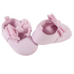Gerber Baby Girls Pink Bow Jersey Shoes Gerber Baby Girls Pink Bow Jersey Shoes