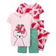 Carter's 4-Piece Watermelon 100% Snug Fit Cotton PJs