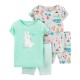 Carter's 4-Piece Bunny 100% Snug Fit Cotton PJs