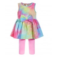 Samara Baby Girls 2-Pc. Tie-Dye Tunic & Leggings Set