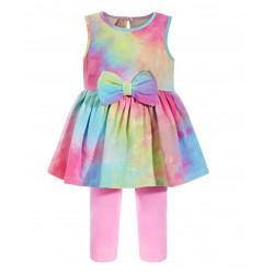 Samara Baby Girls 2-Pc. Tie-Dye Tunic & Leggings Set