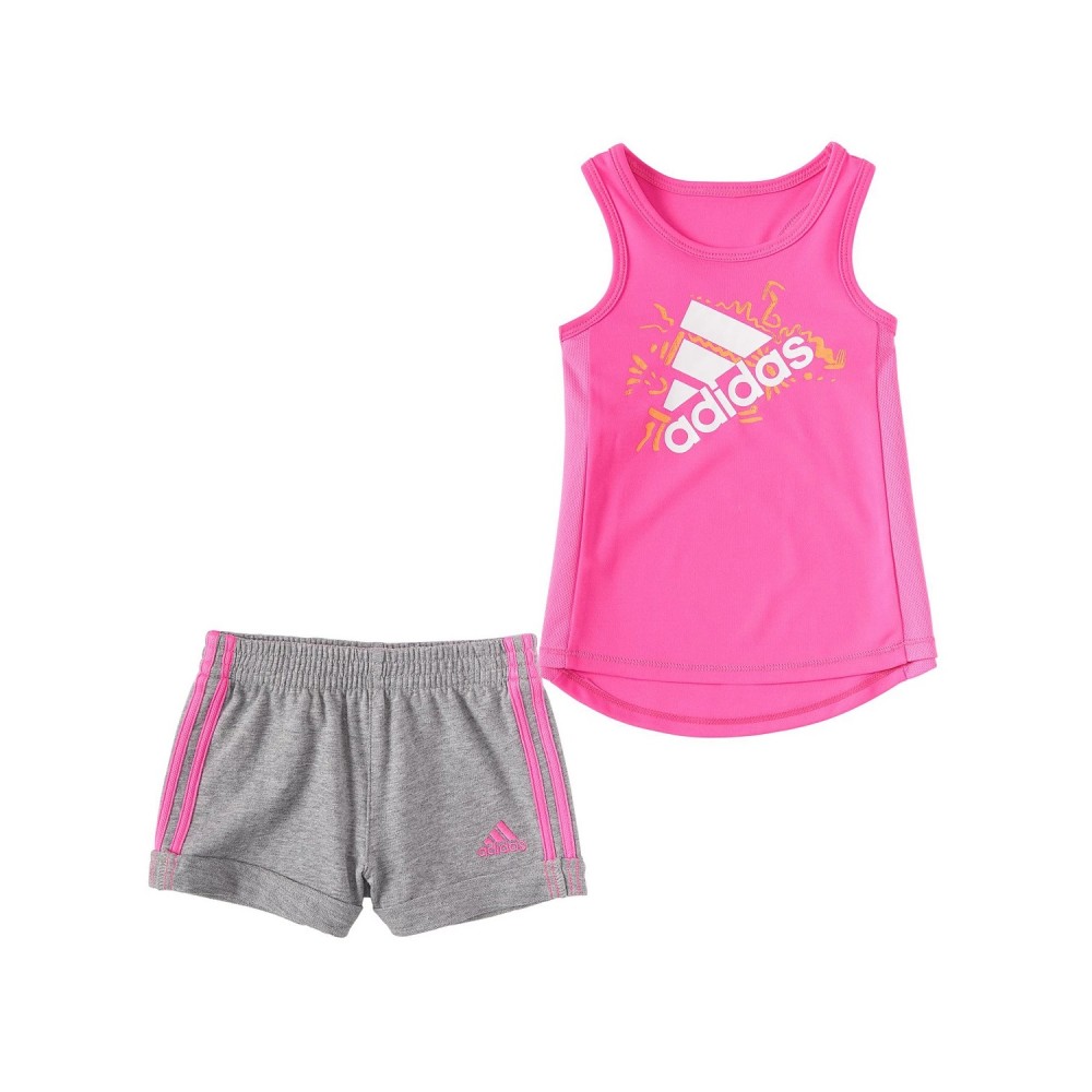 Girls adidas hotsell short set