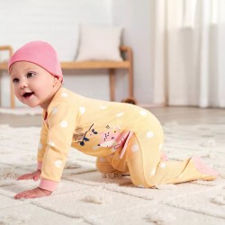 Gerber Baby 2pk Zip-Front Floral Sleep N' Play - Yellow/Orange Gerber Baby 2pk Zip-Front Floral Sleep N' Play - Yellow/Orange