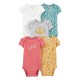 Carter's 5-Pack Short-Sleeve Be Kind Bodysuits - Baby Girl 