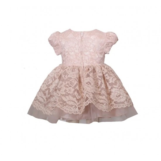 Bonnie Jean Floral Lace Party Dress & Bloomers Set - Baby Girls 