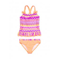 J-khaki 2-Piece Chevron Tankini Girls 4-6x