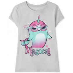 Girls Magical Narwhal Graphic Tee