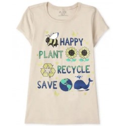  Girls Recycle Graphic Tee