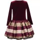 Bonnie Jean Long-Sleeve Velvet Taffeta Dress - Girls 4-6x