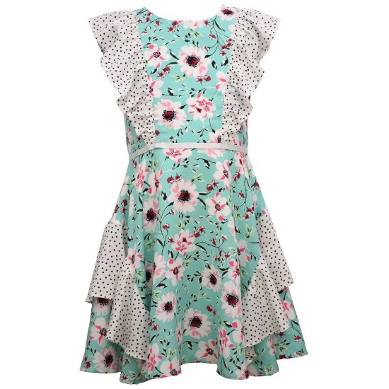 Bonnie Jean Floral Challis Dress - Little Girls