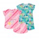 Wonder Nation Girls Short Set and Short Sleeve Gown Set - 3-piece Sleep Set