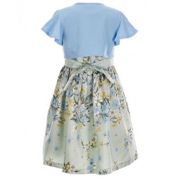 Bonnie Jean Sleeveless Shantung Dress & Knit Cardigan 2-Piece Set (Girls 2T - 6X) 