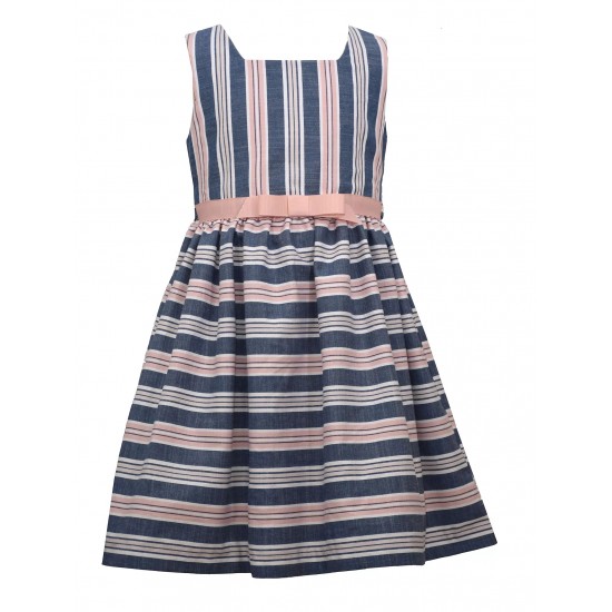 Bonnie Jean Stripe Dress with Cardigan Set  (Girls 2T - 6X) 