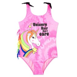 Limited Too Girls Unicorn Hair One Piece Swimsuit