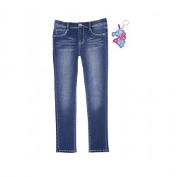 Girls' Stretch Denim Jeans - Medium Wash with Fidget Toy By Member Mark 