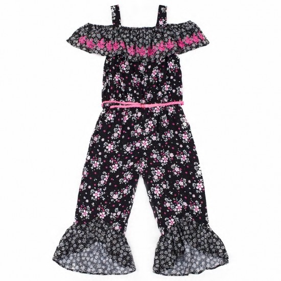 Little Lass Floral Jumpsuit - Girl Size 4-6