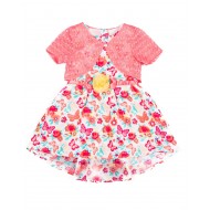 Little Lass Girl’s 2-Piece Cardigan & Floral Dress Set