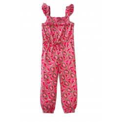 Btween Girls 4-6x Smocked Jumpsuit - Pink