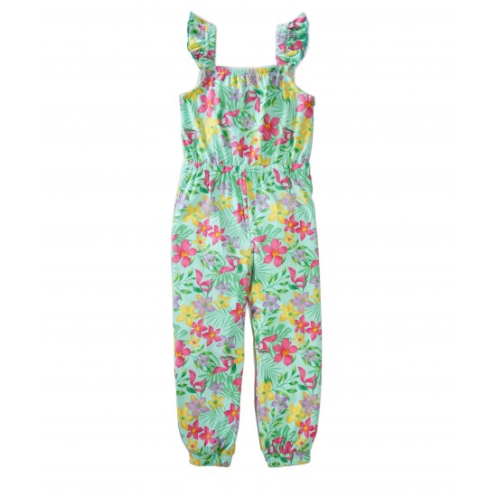 Btween Girls 4-6x Smocked Jumpsuit - Floral 