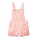 Girls Pink Denim Shortall with Crochet Hem By True Craft