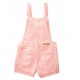 Girls Pink Denim Shortall with Crochet Hem By True Craft