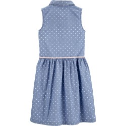 Carter's Chambray Shirt Dress - 4-8 Carter's Chambray Shirt Dress - 4-8