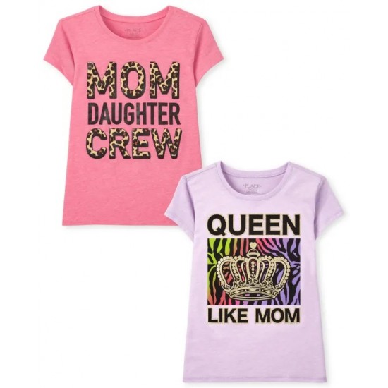 Girls Mom Graphic Tee 2-Pack - Multi Clr