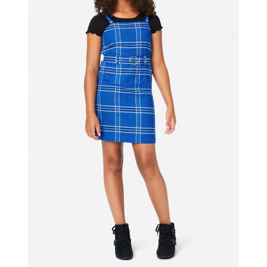 Belted Layered Plaid Dress by Justice 