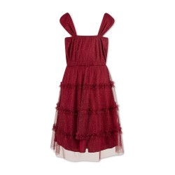 Speechless Big Girls Sleeveless Fit + Flare Dress - Burgundy 