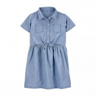 Carter's Chambray Shirt Dress - Girls 