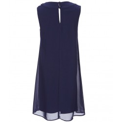 I.N. Girl Big Girls Sleeveless Keyhole Dress - Navy I.N. Girl Big Girls Sleeveless Keyhole Dress - Navy