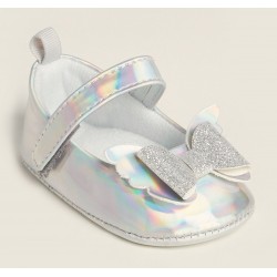 Stepping Stones  Iridescent Butterfly Bow Mary Jane Flats