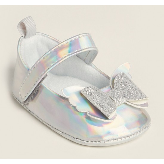 Stepping Stones  Iridescent Butterfly Bow Mary Jane Flats