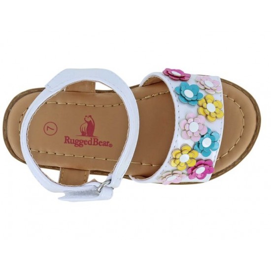 Rugged Bear Floral White  Sandals  - Toddler Girls 