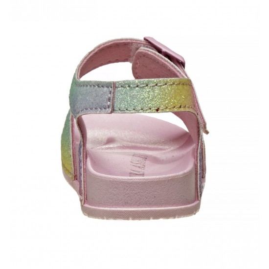 Laura Ashley Glitter Toddler Girls' Double Buckle Sandals - Pastel Pink 