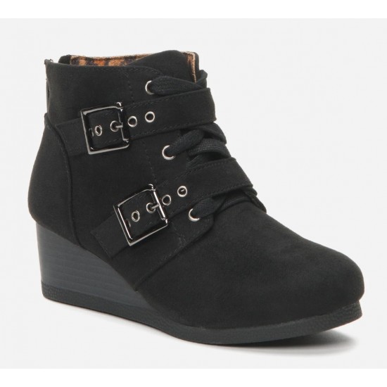 Girls Buckle Wedge Boots  by Justice 