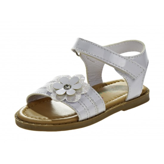 Petalia  Toddler Girls Flower Sandals - White 