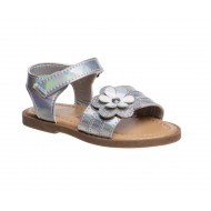 Petalia  Toddler Girls Flower Sandals - Silver