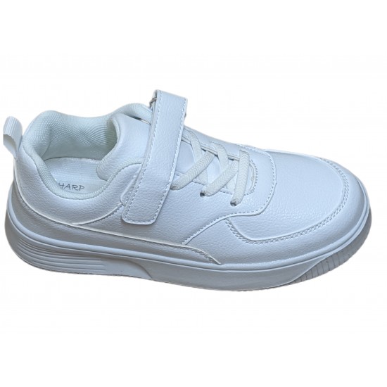 White Lightweight  Unisex Sneakers By Sharp Edge 
