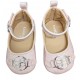 Bebe Baby Girls' Glitter Logo Mary Jane Shoes - Light Pink/Silver 