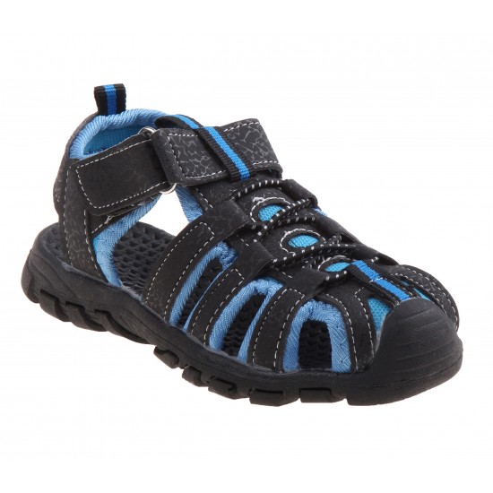 Rugged Bear Boy's Sport Sandal (Toddler Boys) - BLACK/BLUE