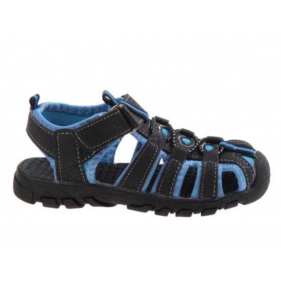 Rugged Bear Boy's Sport Sandal (Toddler Boys) - BLACK/BLUE