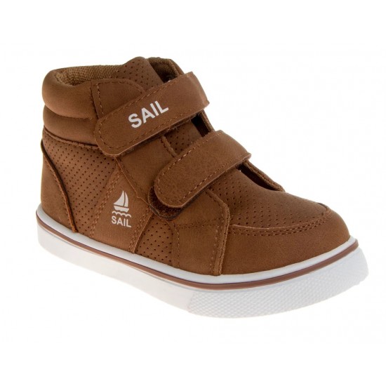 Sail Toddler Boys Hi-Top Shoes - Tan